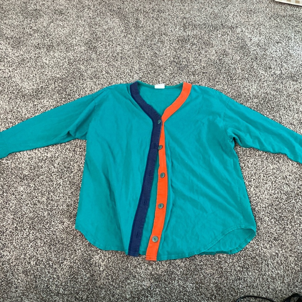 Vintage No Boundaries green with color lining button down